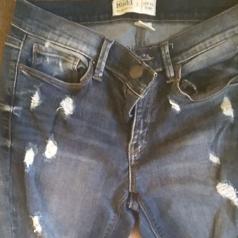 Mudd Blue Skinny Distressed Jeans